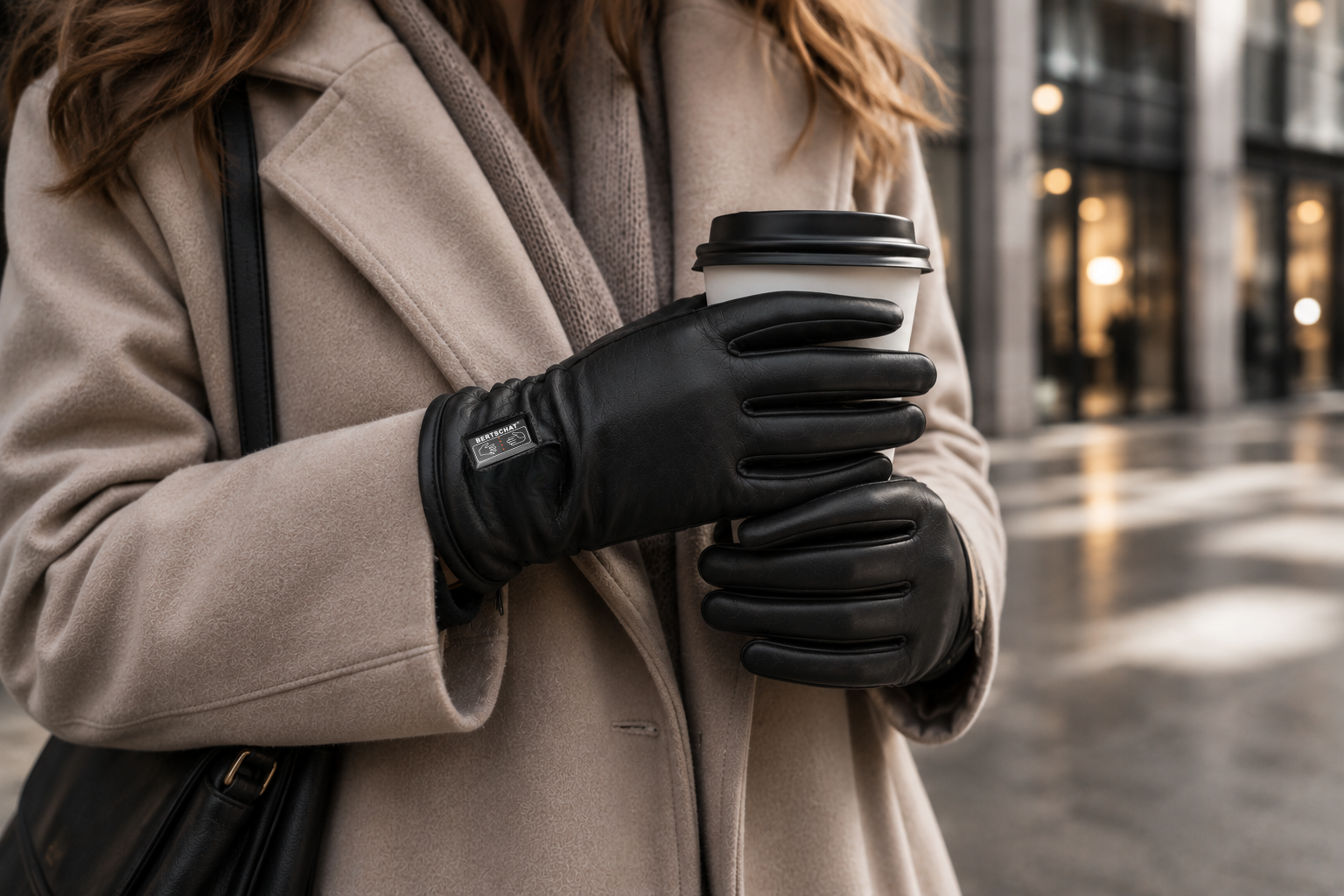 Podgrzewane Skórzane Rękawiczki Damskie – Dual Heating